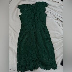 Elegant Green Lace Dress